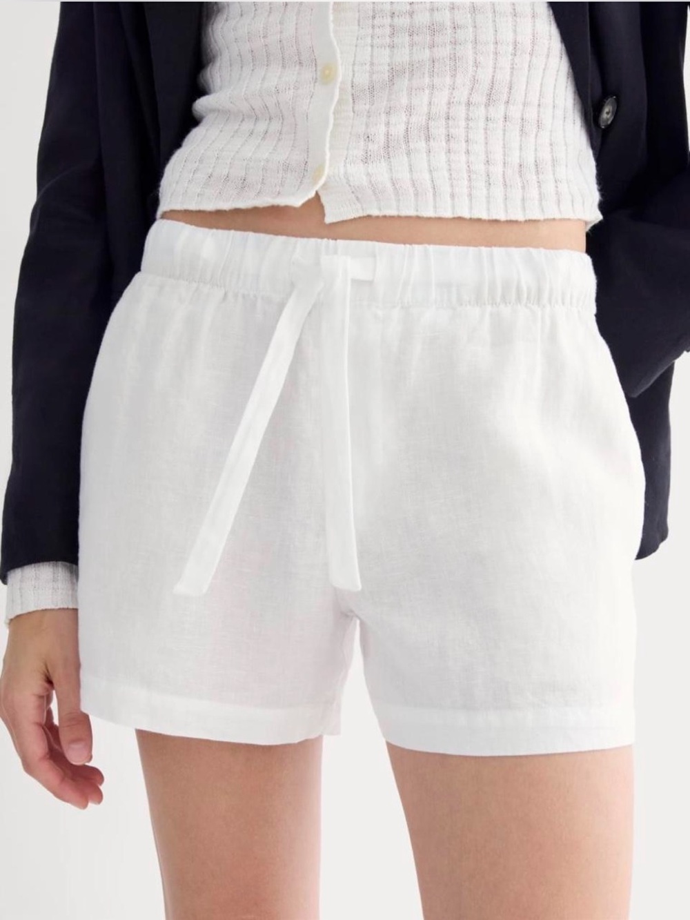 Everlane The Drawstring Boxer Short in Linen - size L